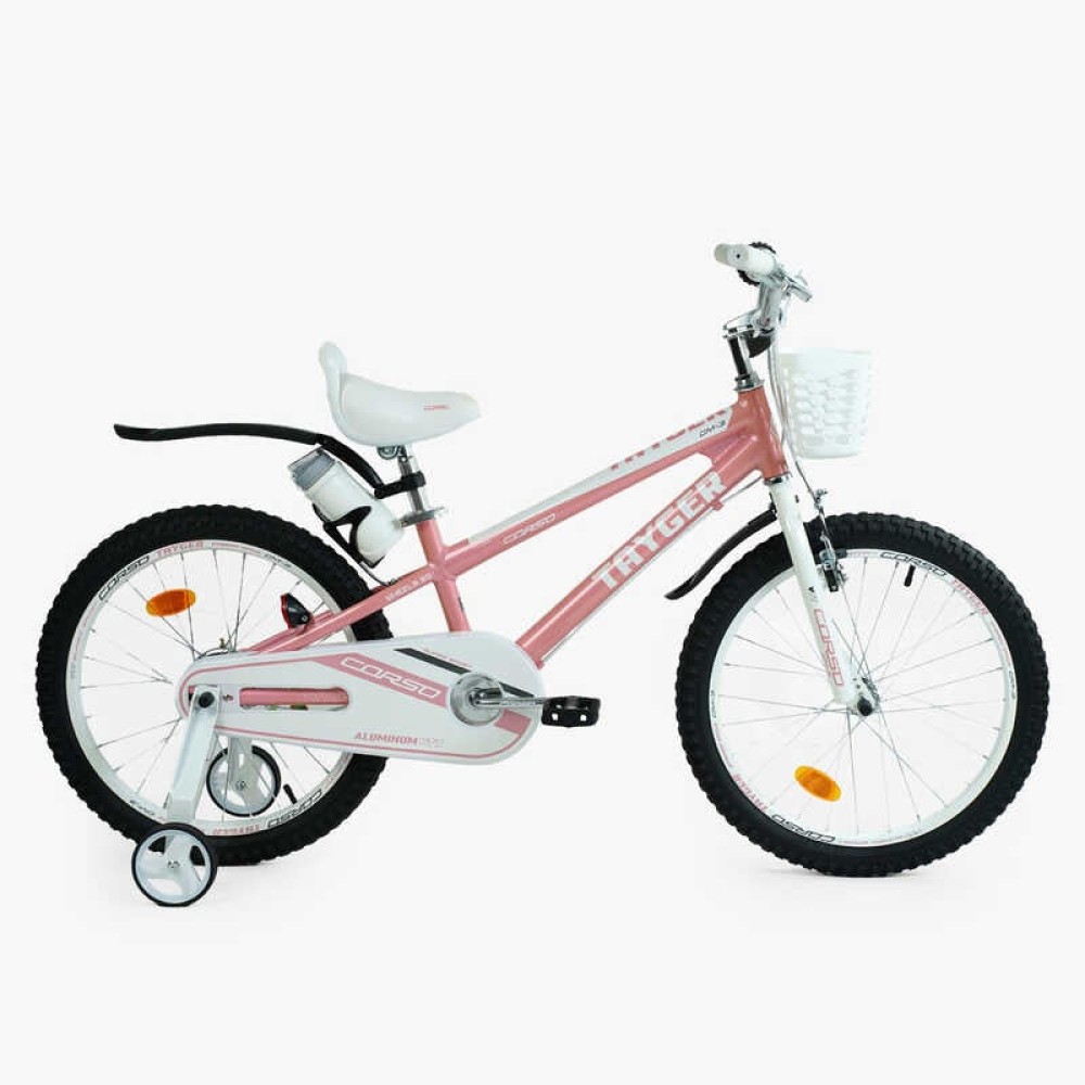 Велосипед 2-х колісний CORSO TAYGER TG-45933 20" алюмінієва рама, ручне гальмо, бічні колеса