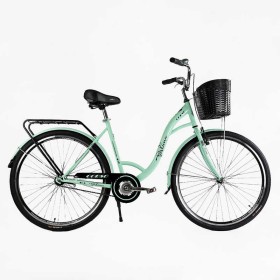 Велосипед міський Corso FORTUNA 28" FR-28403 + КОШИК одношвидкісний, сталева рама 20", корзина, багажник