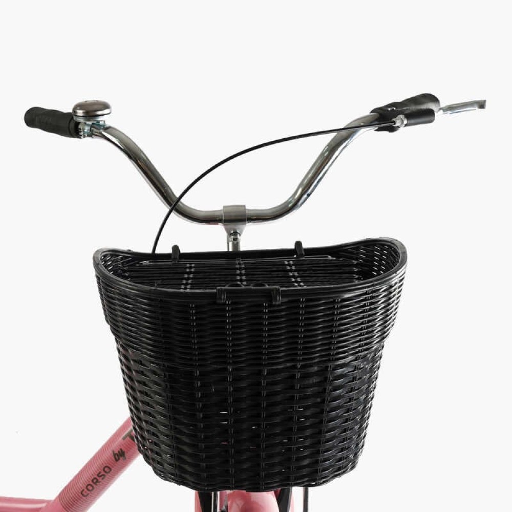 Велосипед міський Corso TRAVEL 26" TL-26611 + КОШИК одношвидкісний, сталева рама 16.5", корзина, багажник