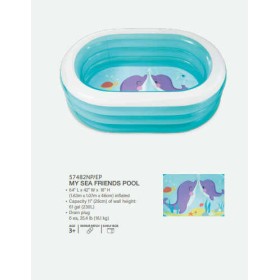 Intex Басейн 57482 NP (6) «Китеня» розміром 163х107х46см, обсяг: 238л, вага: 2,66кг, від 3 років