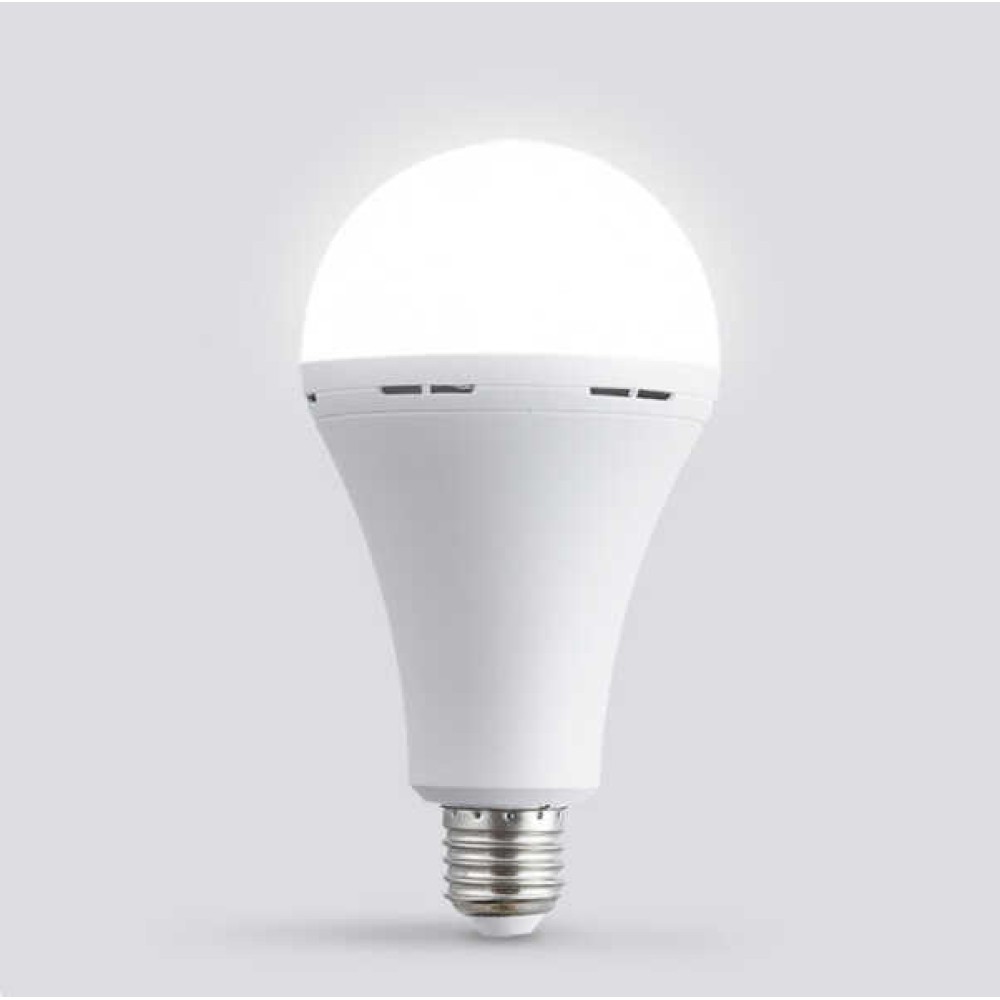 Світлодіодна лампа C 72050 (100) 15 W, з цоколем, холодне світло, працює від мережі та від вбудованого акумулятора, в коробці