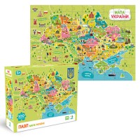 гр Пазл "Мапа України" 300706 (48) "DoDo", назви українською мовою, 100 елементів, розмір зібраного пазла: 39х28 см, в коробці
