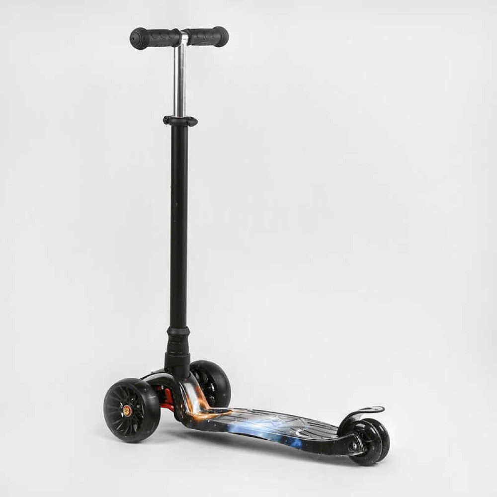 Самокат триколісний MAXI S - 10743 (1) “Best Scooter”, кермо знімне, колеса PU зі світлом, переднє 130х25 мм, задні здвоєні 80х45 мм, в коробці