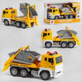 Спецтехніка WY 821 C (18) "Самоскид", підсвічування, звуки, помповий механізм, інерція, в коробці