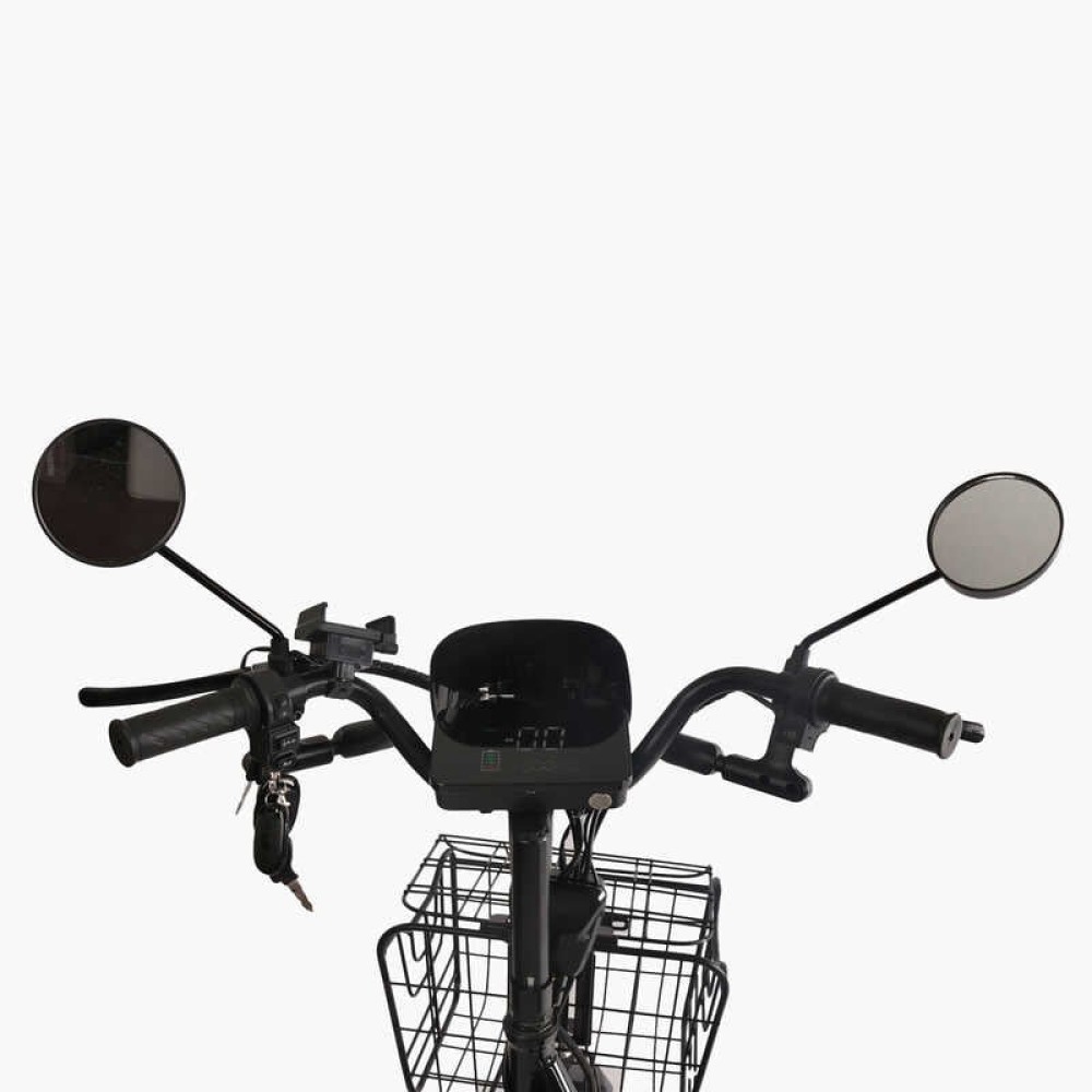 Електровелосипед Corso Shadow SH-7324-5/с-31 22" 500W 48V/20Ah, сигналізація, кошик (Чорно-сірий)