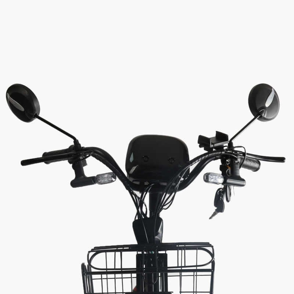 Електровелосипед Corso Shadow SH-7324-5/с-31 22" 500W 48V/20Ah, сигналізація, кошик (Чорно-сірий)
