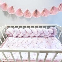гр Бортик у ліжко "Косичка" 53394 (1) тканина ПЛЮШ Minky, наповнювач СИНТЕПУХ, розмір 120*18 см "Bimbo"