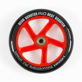 Колесо для самоката WH-4055/145 (35) ЦІНА ЗА 2 ШТУКИ В УПАКОВЦІ, матеріал PU, діаметр 145мм, колір ЧЕРВОНИЙ, з підшипниками,