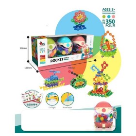 Конструктор 303-24 (8) ЦІНА ЗА 3 ШТУКИ В БЛОЦІ, 350 деталей