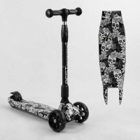 Самокат триколісний Best Scooter 65-878 MAXI складне алюмінієве кермо, 3 колеса PU зі світлом