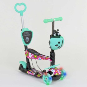 Самокат 5в1 43702 Best Scooter, АБСТРАКЦІЯ, PU колеса, ПІДСВІТКА КОЛІС, в коробці