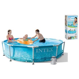 Intex Басейн каркасний 28208 NP круглий, діаметр 305см, висота 76см, насос-фільтр (1 250 л/ч), об'єм 4485л, в коробці