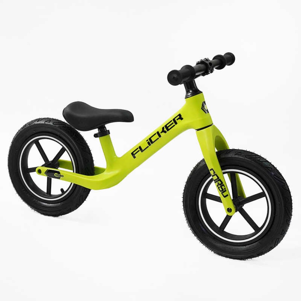 Велобіг Corso Flicker 12" FL-0174-65 нейлонова рама, нейлонова вилка, надувні колеса 12", в коробці