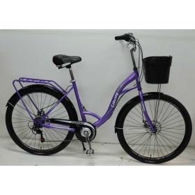 Велосипед міський Corso Liberty 28" дюймів LR-28112 + КОШИK, сталева рама 20", Shimano 7 швидкостей, корзина, багажник