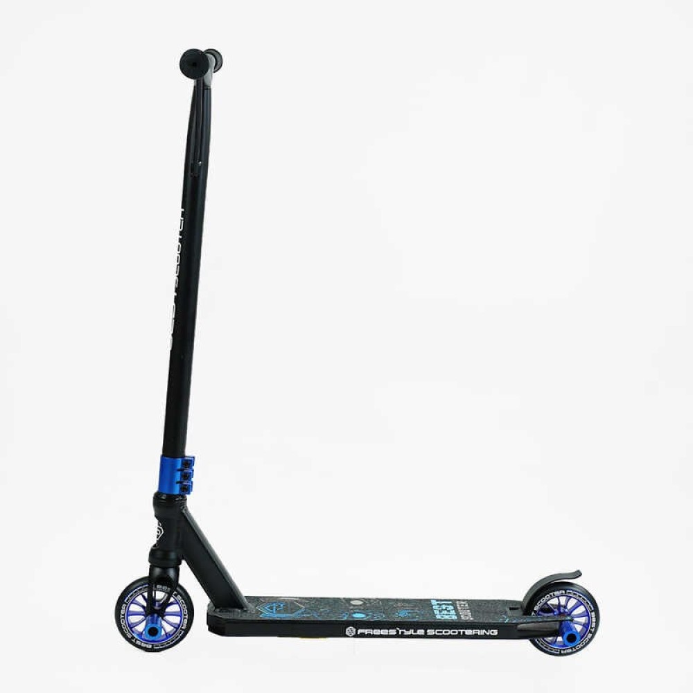 Самокат трюковий Best Scooter 54528 HIC-система, ПЕГИ, алюмінієвий диск та дека, колеса PU d-110мм, ширина керма-52см, висота - 83см, в коробці