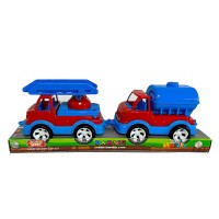 гр Набір машин "Mini Matiki" (пожежна, водовоз) 002/11 (40) "Bamsic", планшет