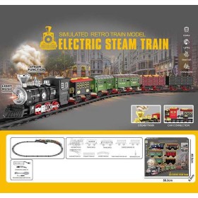 Залізниця 699-6 A (12) світлові та звукові ефекти, акумулятор 3.7 V, USB кабель, парогенерація, автоматичний принцип роботи, в коробці