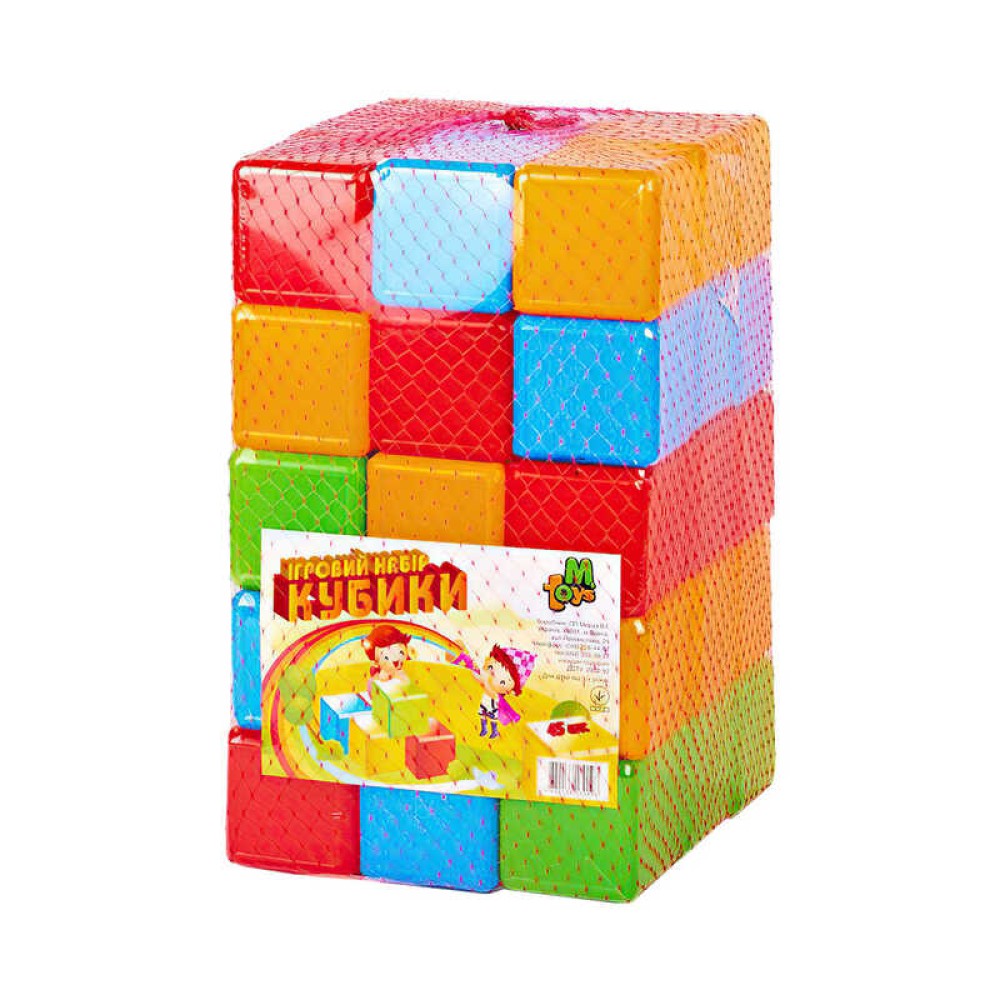 гр Кубики кольорові 45 шт. 09065 (9) 