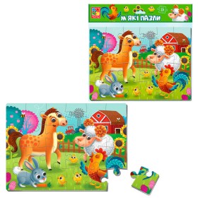 гр М’які пазли А4 "Ферма" на 24 елементи VT1102-31 (50) "Vladi Toys", в пакеті