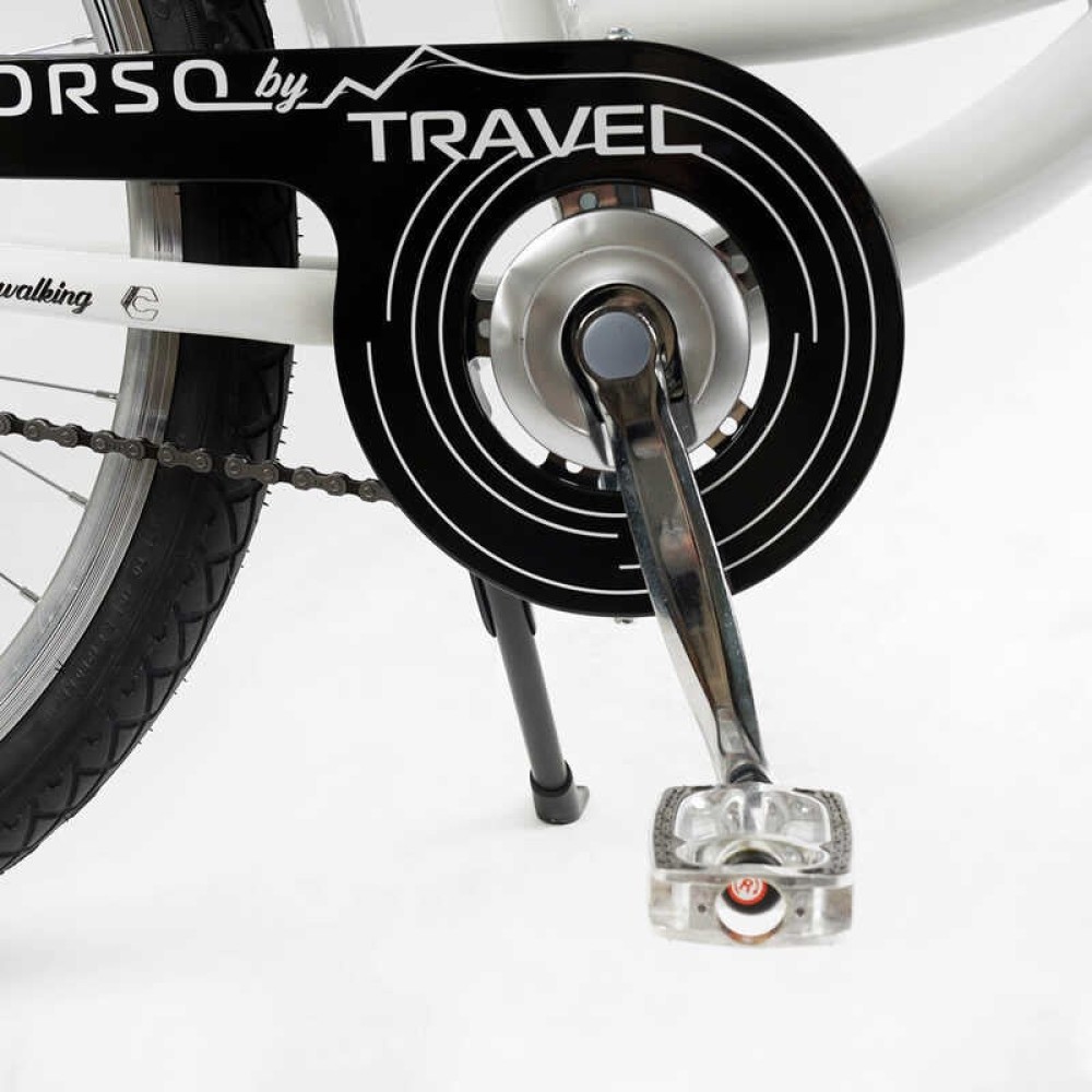 Велосипед міський Corso TRAVEL 26" TL-26309 + КОШИК одношвидкісний, сталева рама 16.5", корзина, багажник