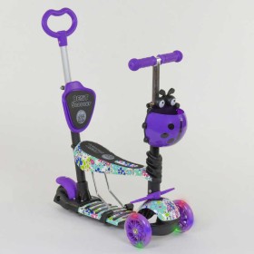 Самокат 5в1 68995 Best Scooter, АБСТРАКЦІЯ, PU колеса, ПІДСВІЧУВАННЯ КОЛІС, в коробці
