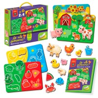 гр Гра з липучками "Де чиє дитинча" VT 1310-05 /укр/ (18) "Vladi Toys", в коробці