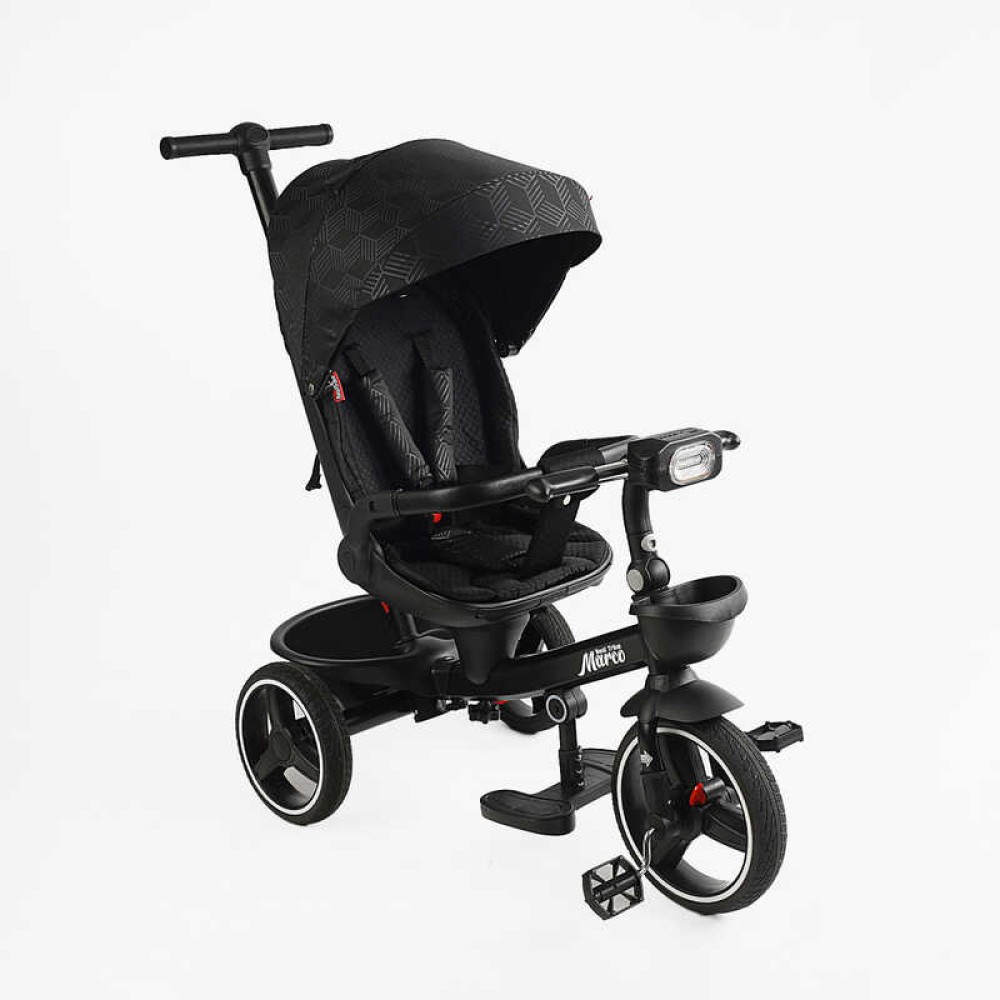 Велосипед 9155/704-15 BestTrike "Marco" поворотне сидіння, складне кермо, колеса з прогумованим PU, кошик, телескопічна ручка, фара музична