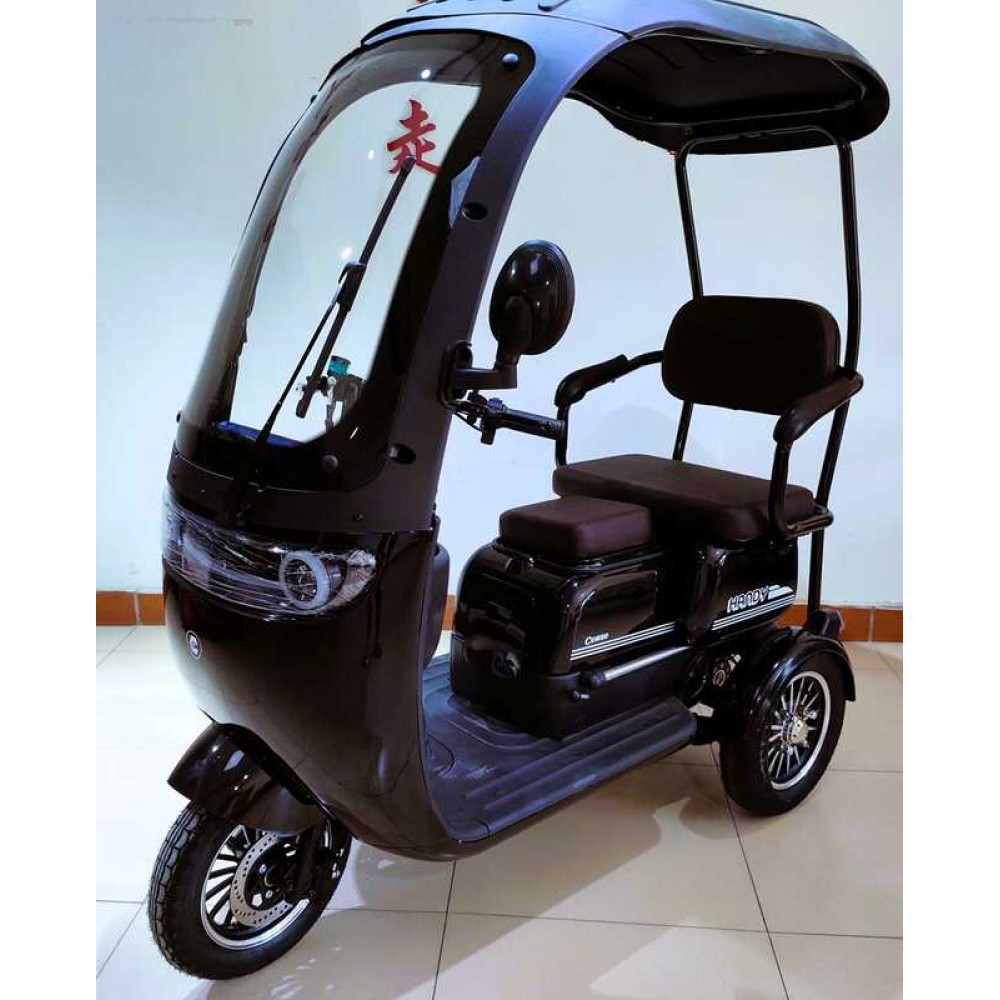 Електричний трицикл Corso Handy HD-65602 800W 72V 20Ah з дахом, вітровим склом і трьома місцями