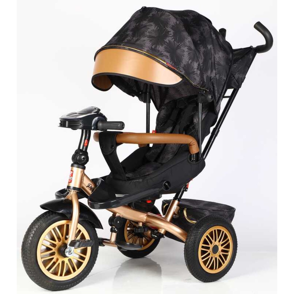 Велосипед 3-х кол. 8066/380-29 BestTrike "Perfetto" поворотне сидіння, колеса гумові безкамерні, кошик, фара музична, USB, Bluetooth, в коробці