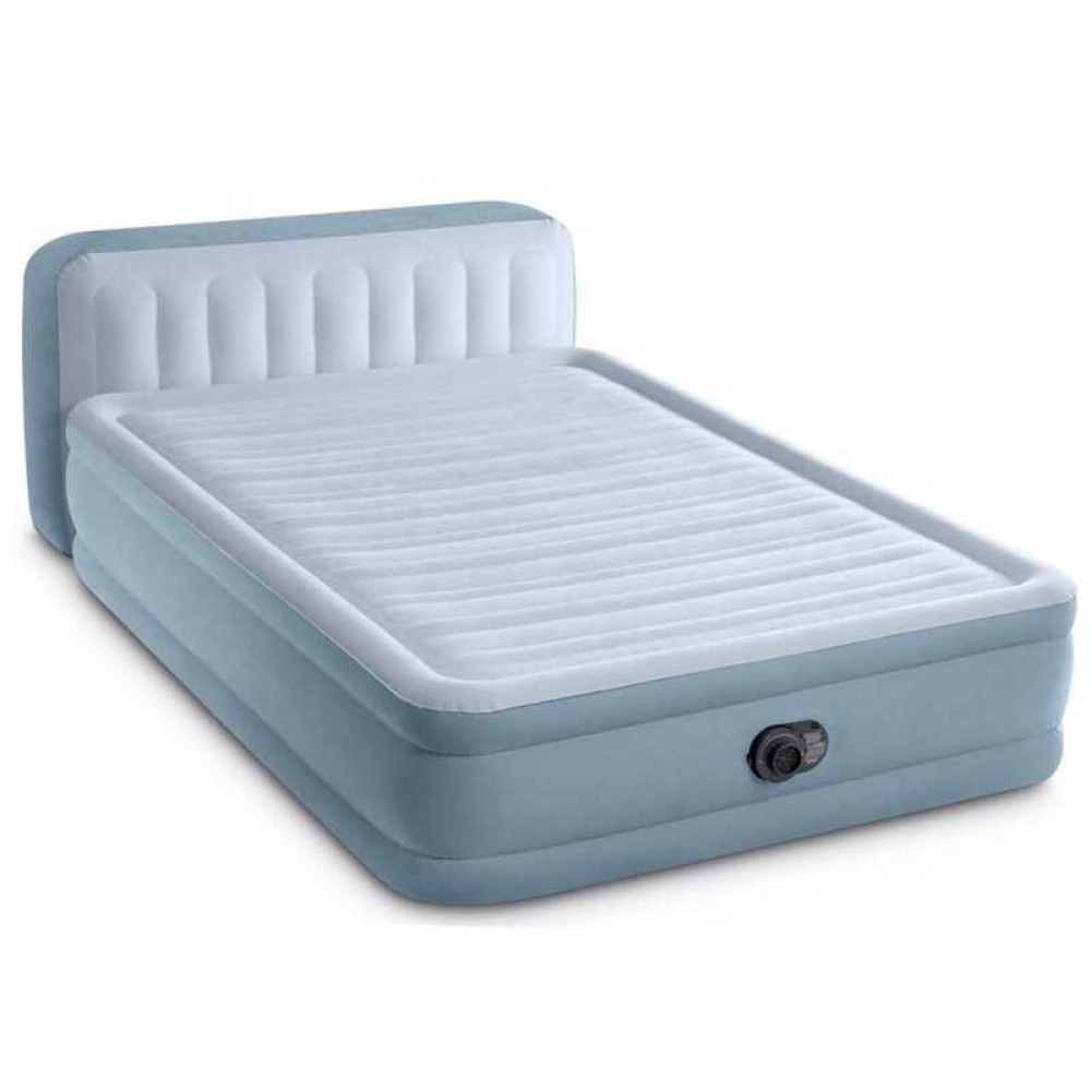 Intex Надувне ліжко 64450 ND розмір:236x152x86(46)см, с узголів'ям PLUSH, вбудований електронасос, двоспальне