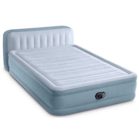 Intex Надувне ліжко 64450 ND розмір:236x152x86(46)см, с узголів'ям PLUSH, вбудований електронасос, двоспальне