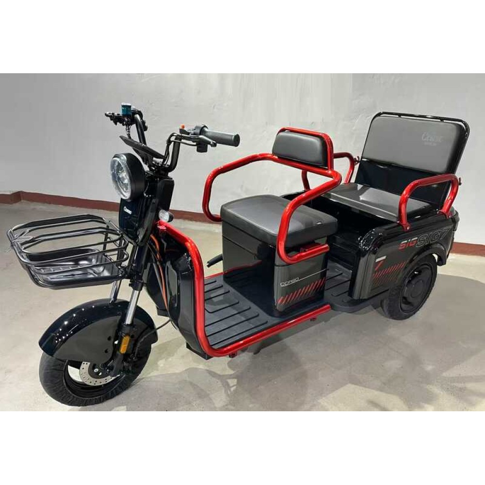 Електричний трицикл Corso SIG-7 SG-447084 1000W 72V/23Ah, 3 місця, колеса 10", LED фари, сигналізація, кошик