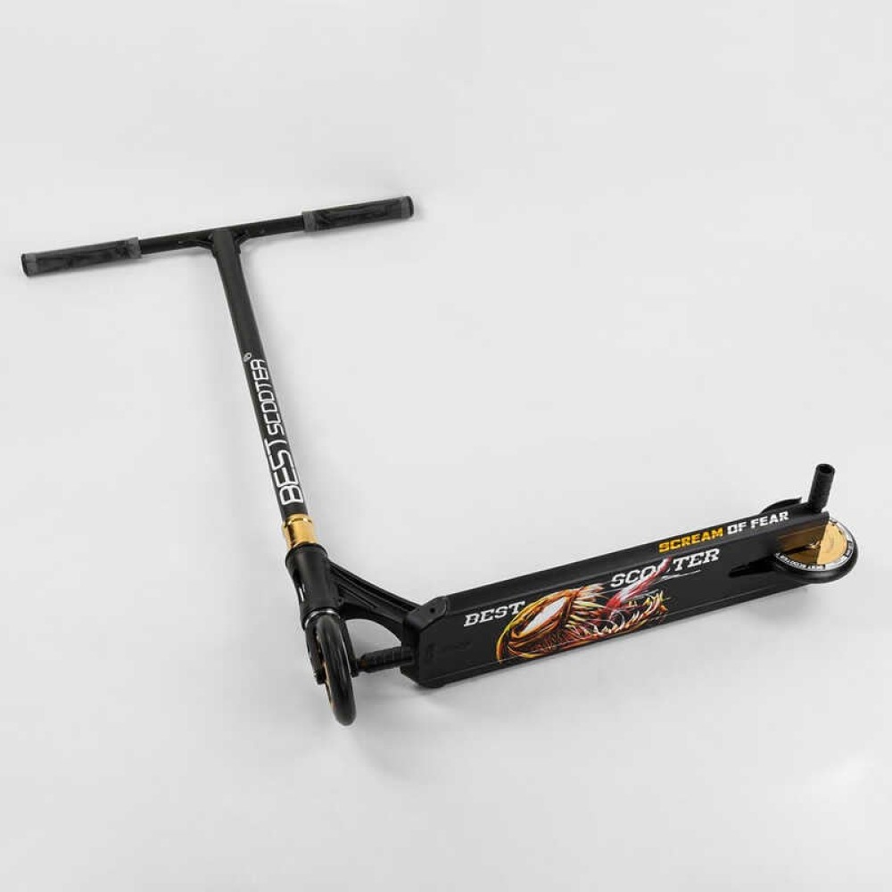Самокат трюковий 71383 Best Scooter (4) "SIMBIOTE" HIC-система, ПЕГИ, алюмінієвий диск і дека, колеса 120 мм PU, ширина керма - 57 см, в коробці