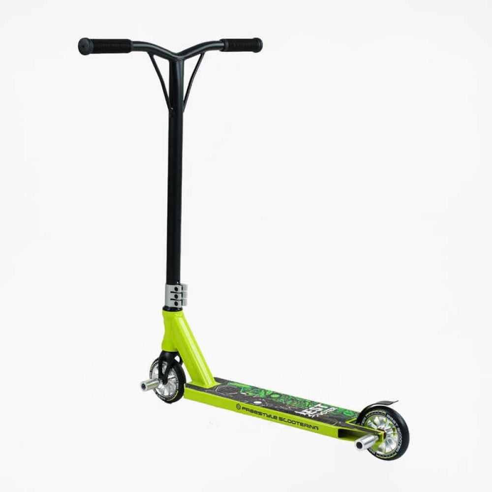 Самокат трюкових Best Scooter 57870 HIC-система, Пегі, алюмінієвий диск і дека, колеса PU d-110 мм, ширина керма - 52 см, висота - 83 см, в коробці