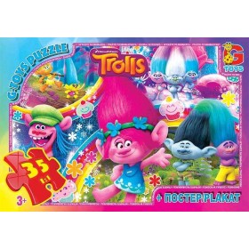 гр Пазли 35 ел. "G Toys" "Троллі" TR 0077 (62) +постер