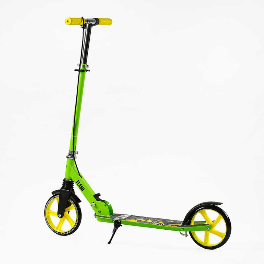 Самокат двоколісний "Best Scooter" FL-20085 (4) сталева рама, ручне гальмо, колеса PU 200 мм, 1 амортизатор передній, в коробці