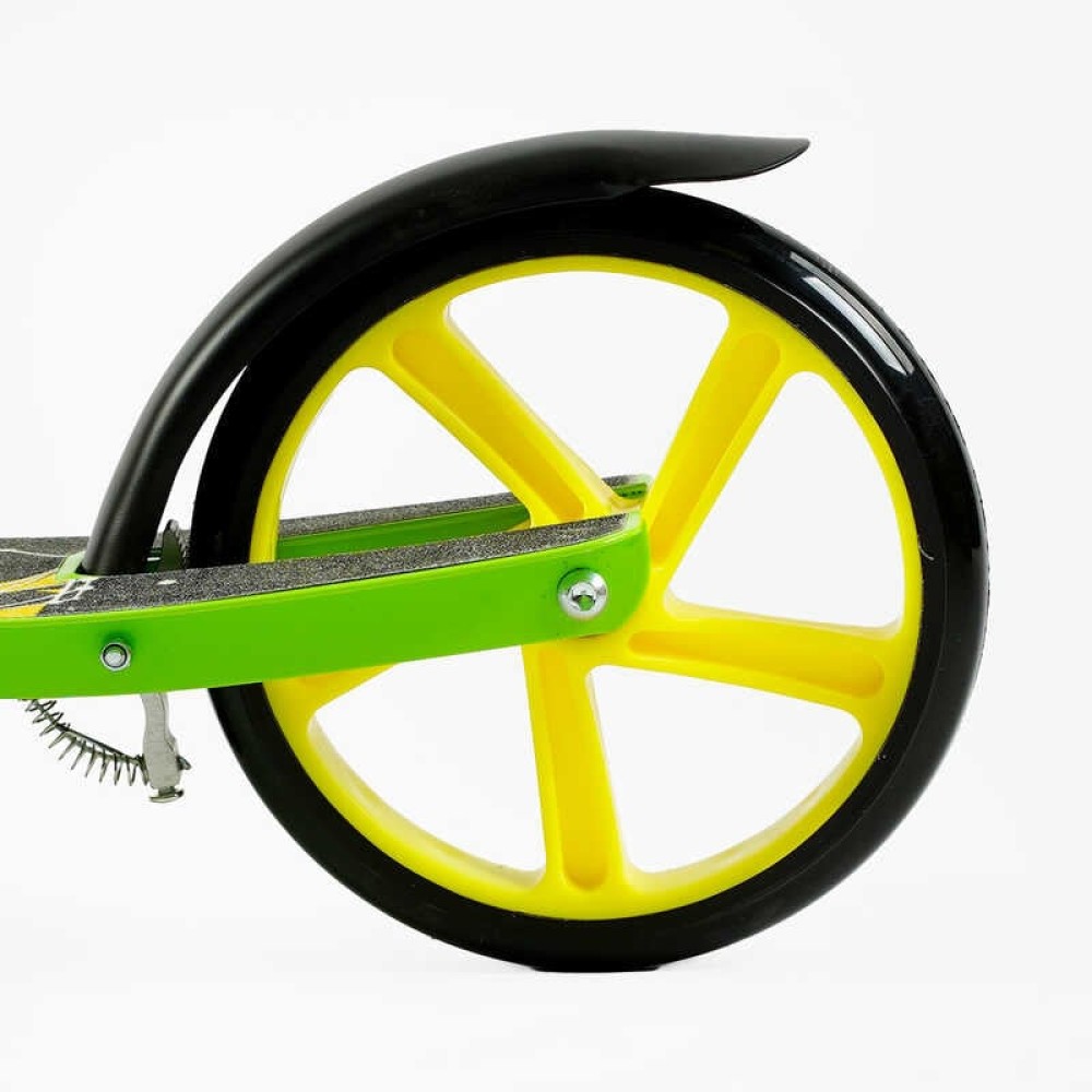 Самокат двоколісний "Best Scooter" FL-20085 (4) сталева рама, ручне гальмо, колеса PU 200 мм, 1 амортизатор передній, в коробці