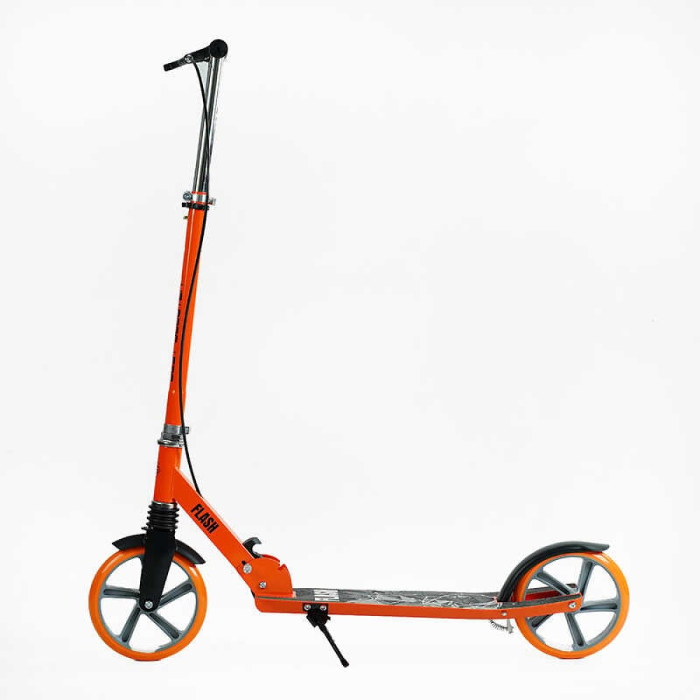 Самокат двоколісний "Best Scooter" FL-80811 (4) сталева рама, ручне гальмо, колеса PU 200мм, 1 амортизатор передній, в коробці