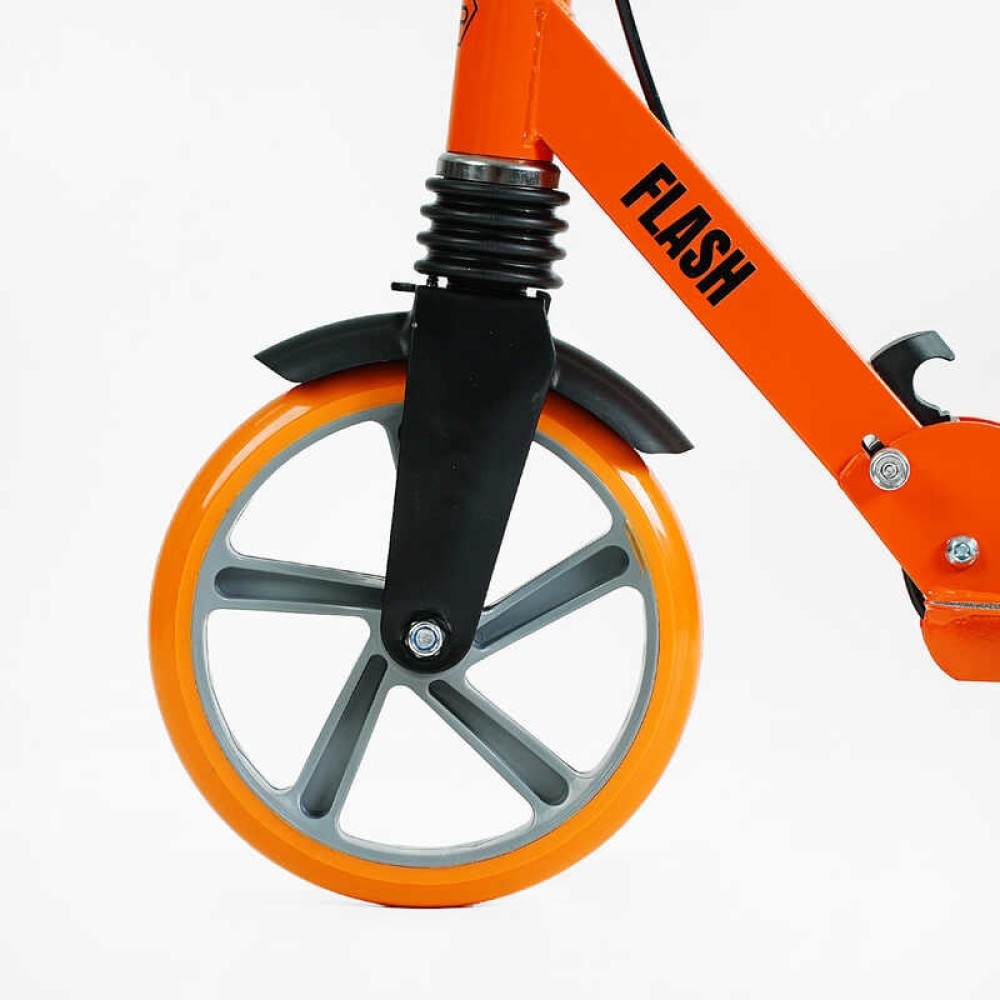 Самокат двоколісний "Best Scooter" FL-80811 (4) сталева рама, ручне гальмо, колеса PU 200мм, 1 амортизатор передній, в коробці
