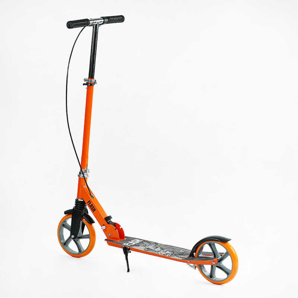 Самокат двоколісний "Best Scooter" FL-80811 (4) сталева рама, ручне гальмо, колеса PU 200мм, 1 амортизатор передній, в коробці