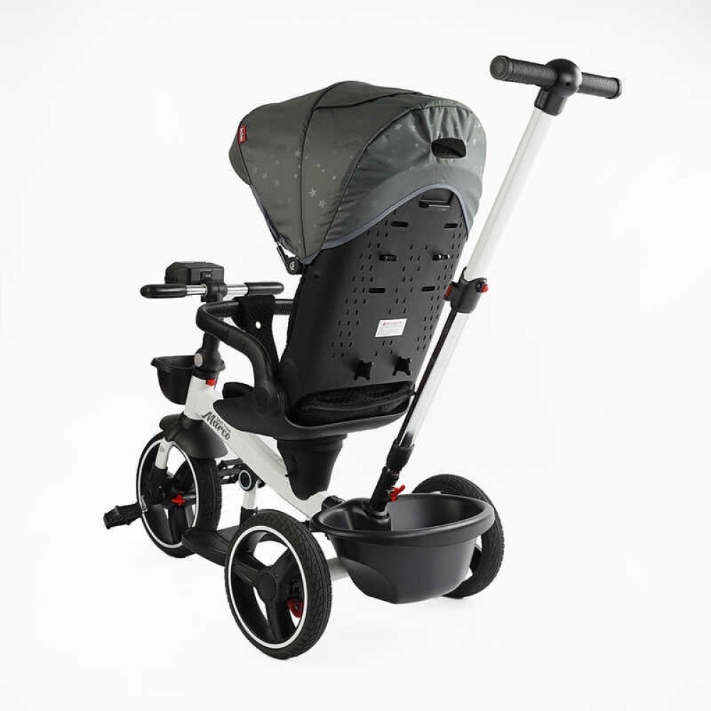 Велосипед 9155/603-85 BestTrike "Marco" поворотне сидіння, складне кермо, колеса з прогумованим PU, кошик, телескопічна ручка, фара музична