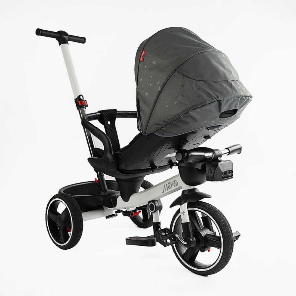 Велосипед 9155/603-85 BestTrike "Marco" поворотне сидіння, складне кермо, колеса з прогумованим PU, кошик, телескопічна ручка, фара музична