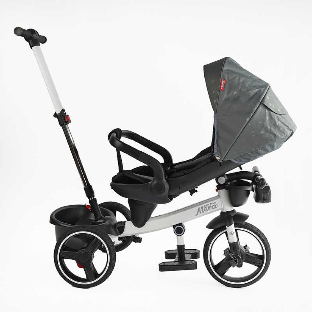 Велосипед 9155/603-85 BestTrike "Marco" поворотне сидіння, складне кермо, колеса з прогумованим PU, кошик, телескопічна ручка, фара музична