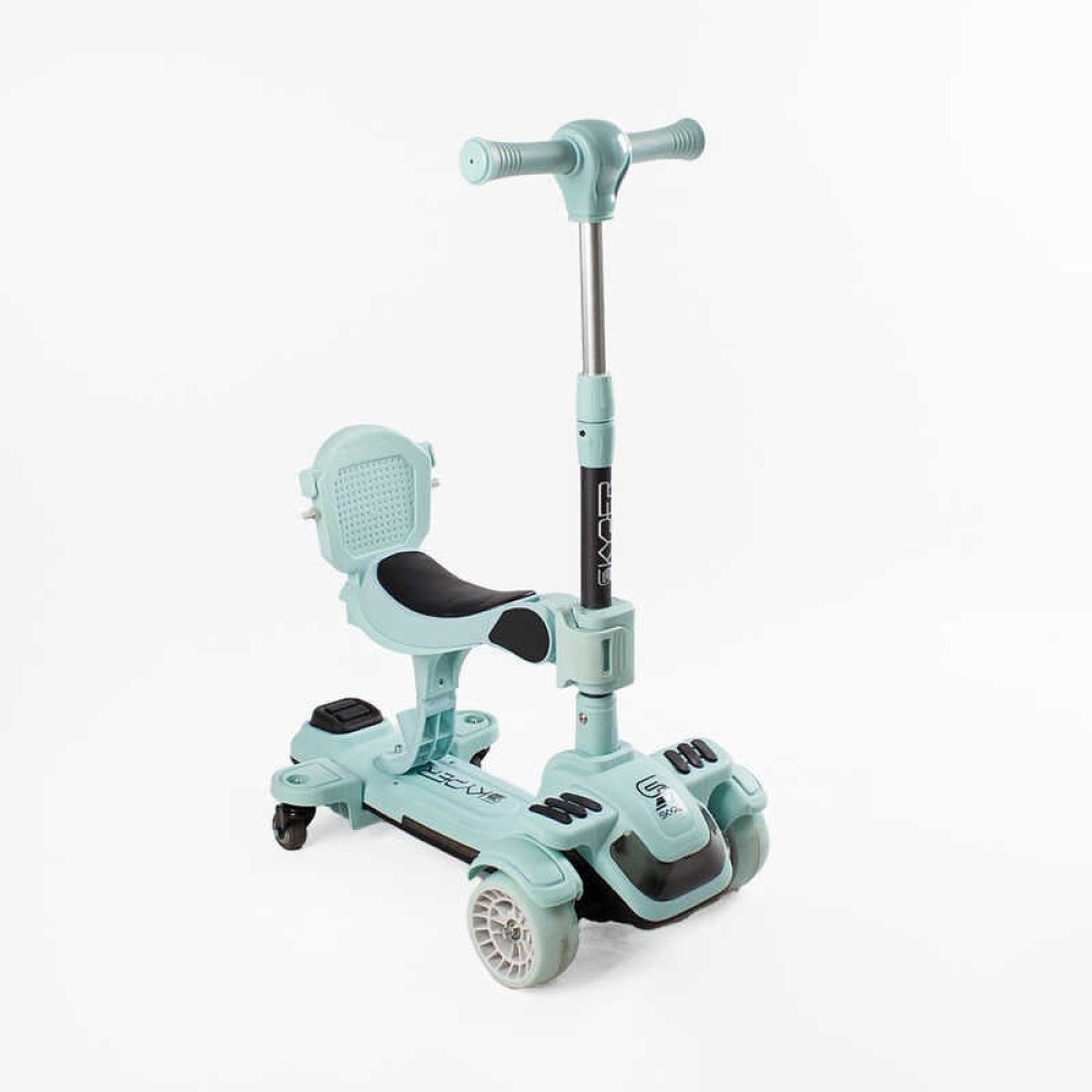 Самокат 5в1 "Skyper" BT-12240 (4) колеса PU125х40мм зі світлом, укр озвучування та підсвічування платформи, з ДОП. КОЛЕСАМИ, захисний бампер, в коробці