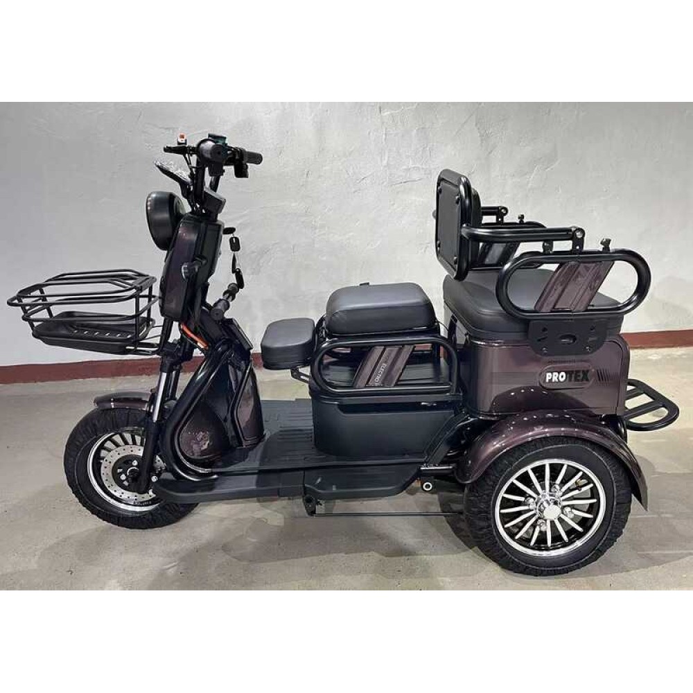 Електричний трицикл Corso «PROTEX» PRX-477100 (1) + 1 ЯЩИК АКУМ двигун 1000W, акумулятор 72V/23Ah, колеса 300-10, в коробці