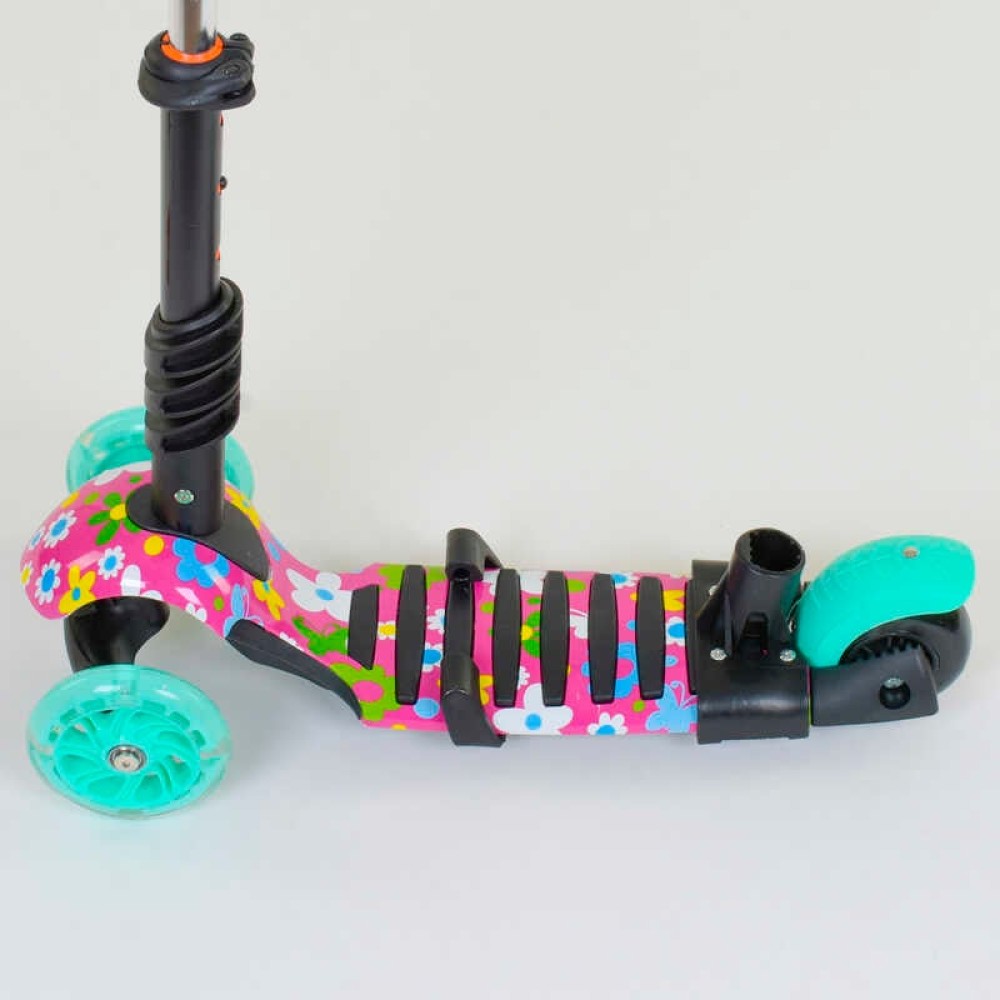 Самокат 5в1 43702 Best Scooter, АБСТРАКЦІЯ, PU колеса, ПІДСВІТКА КОЛІС, в коробці