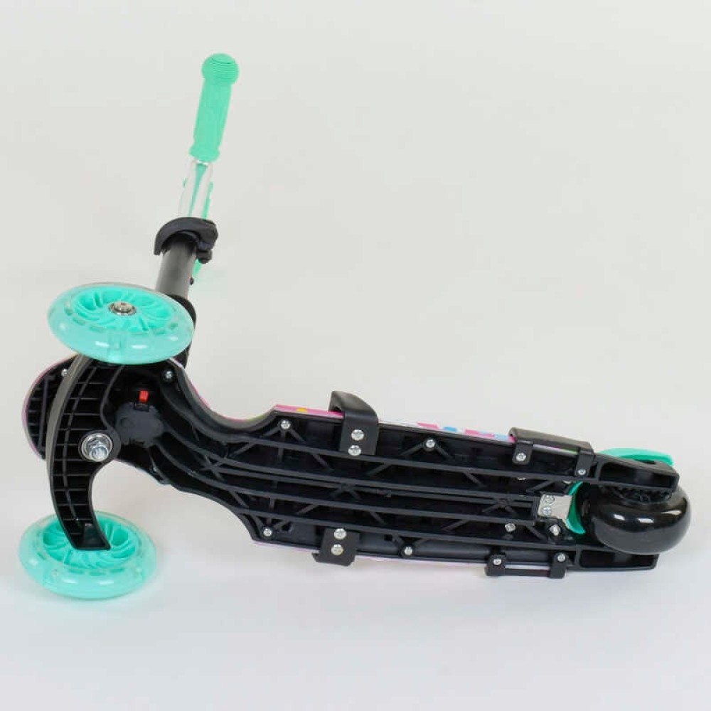 Самокат 5в1 43702 Best Scooter, АБСТРАКЦІЯ, PU колеса, ПІДСВІТКА КОЛІС, в коробці