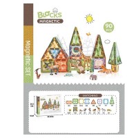 Магнітний конструктор CH 1199 (8) “Зоопарк”, 90 деталей, в коробці