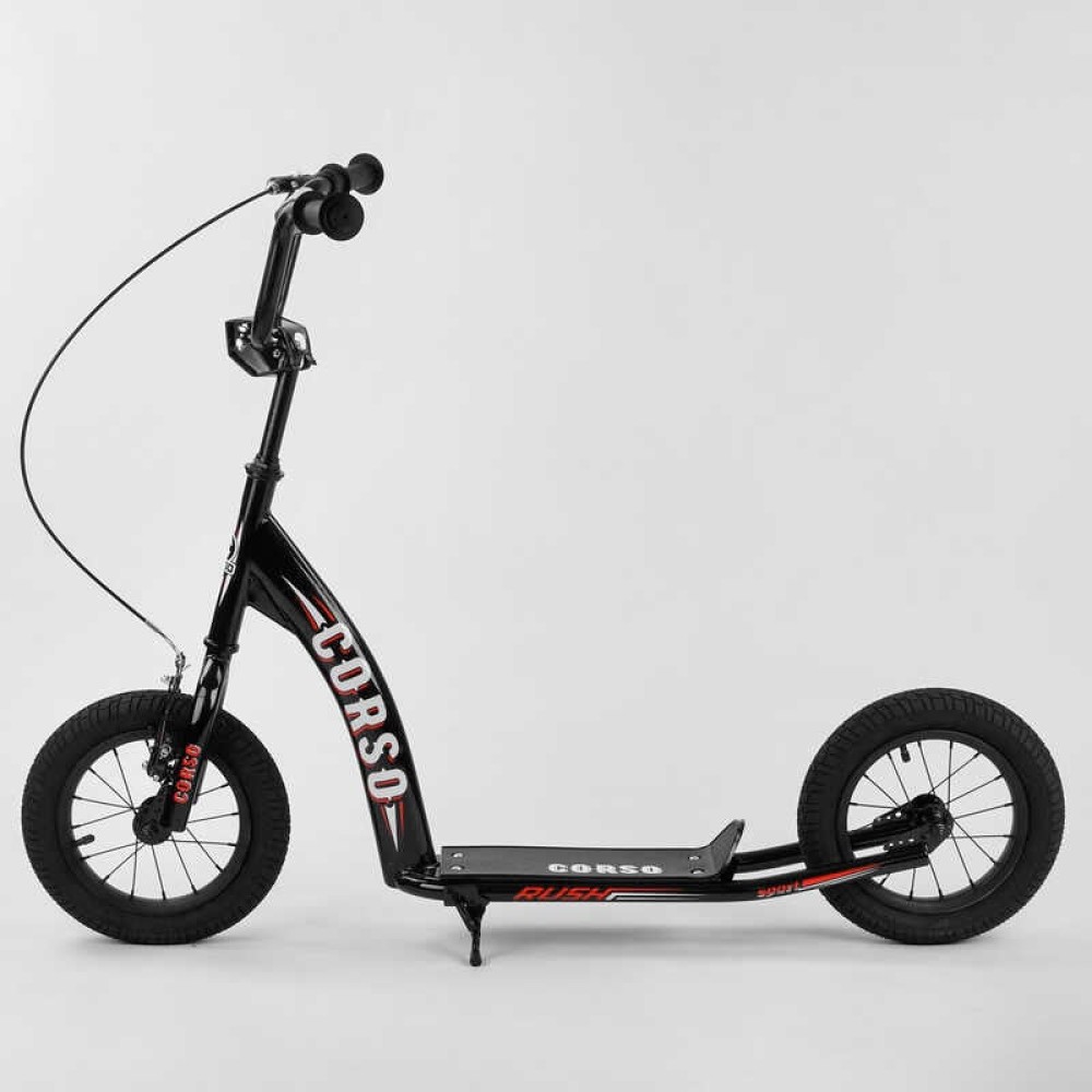 Самокат Corso Rush CR-T 5656 колеса надувні 12", ручне переднє гальмо