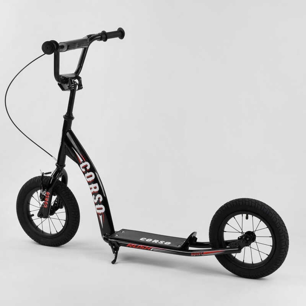 Самокат Corso Rush CR-T 5656 колеса надувні 12", ручне переднє гальмо
